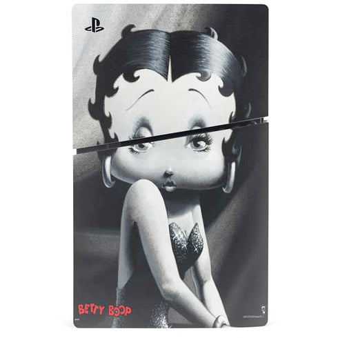 Betty Boop Black and White PS5 Slim Digital Edition Console Skin